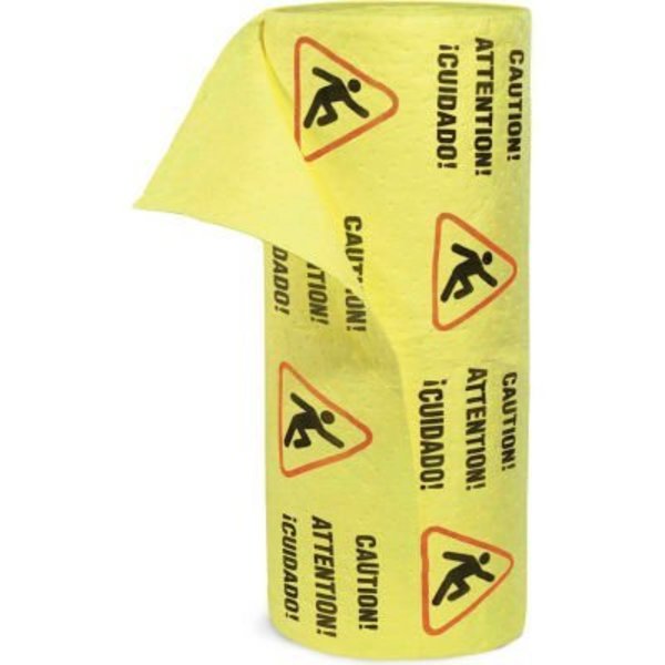 Spilltech SpillTech YRZ150M Universal Medium Weight Caution Mat Roll, 150'L x 30"W, Yellow, 1 Roll YRZ150M